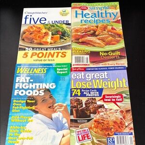 Healthy eating set of four vintage Colorful Cookbook Collection